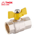 1/2" Female Thread Brass Gas Ball Valve Two Way Brass Ball Valve with Aluminum Butterfly Handle in Heavy Duty